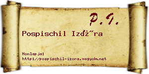 Pospischil Izóra névjegykártya